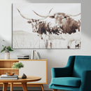 Longhorn Wall Art Canvas Print – Framed Western Cow Canvas by MyGreatCanvas | Canvas Wall Art Prints | Photo Prints & Wall Decor
