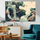 Japanese Waterfall Wall Art Canvas Print – Framed Oriental by MyGreatCanvas | Canvas Wall Art Prints | Photo Prints & Wall Decor