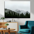 Misty Mountains Wall Art Canvas Print – Framed Foggy Forest by MyGreatCanvas | Canvas Wall Art Prints | Photo Prints & Wall Decor