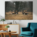 Deer Wall Art Canvas Print – Framed Rustic Wildlife Stags