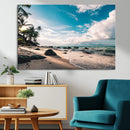 Tropical Beach Wall Art Canvas Print – Framed Ocean Waves