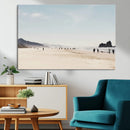 Minimalist Beach Wall Art Canvas Print – Framed Coastal