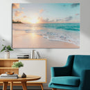 Beach Sunset Wall Art Canvas Print, Framed Ocean Waves Art by MyGreatCanvas | Canvas Wall Art Prints | Photo Prints & Wall Decor