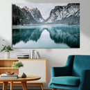 Mountain Lake Wall Art Canvas Print – Framed Winter by MyGreatCanvas | Canvas Wall Art Prints | Photo Prints & Wall Decor