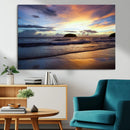 Beach Sunset Wall Art Canvas Print – Framed Ocean Waves Art by MyGreatCanvas | Canvas Wall Art Prints | Photo Prints & Wall Decor