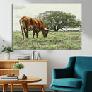 Texas Longhorn Wall Art Canvas Print – Framed Rustic Ranch by MyGreatCanvas | Canvas Wall Art Prints | Photo Prints & Wall Decor