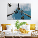 Tropical Palm Trees Wall Art Canvas Print – Framed