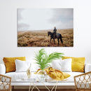 Cowboy Wall Art Canvas Print – Framed Western Rustic Ranch