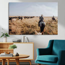 Western Wall Art Canvas Print – Framed Cowboy Cattle Drive by MyGreatCanvas | Canvas Wall Art Prints | Photo Prints & Wall Decor