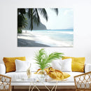Tropical Beach Wall Art Canvas Print – Framed Serene Ocean