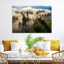 Tranquil Forest Scene Wall Art Canvas Print – Framed Moody