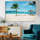 Tropical Beach Wall Art Canvas Print – Framed Palm Tree by MyGreatCanvas | Canvas Wall Art Prints | Photo Prints & Wall Decor