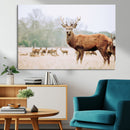 Rustic Deer Wall Art Canvas Print – Forest Woodland Stag