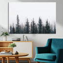 Foggy Forest Wall Art Canvas Print – Framed Misty Pines