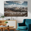 Mountain Landscape Wall Art Canvas Print – Framed Snowy