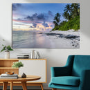 Tropical Beach Wall Art Canvas Print – Framed Sunset Glow