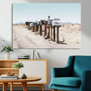 Desert Mailboxes Canvas Print – Framed Minimal Western by MyGreatCanvas | Canvas Wall Art Prints | Photo Prints & Wall Decor