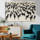 Wild Horse Stampede Wall Art Canvas Print – Monochrome by MyGreatCanvas | Canvas Wall Art Prints | Photo Prints & Wall Decor