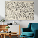 Wild Horse Stampede Wall Art Canvas Print – Monochrome by MyGreatCanvas | Canvas Wall Art Prints | Photo Prints & Wall Decor