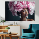 Black Beauty Petal Crown Wall Art Canvas Print – Floral by MyGreatCanvas | Canvas Wall Art Prints | Photo Prints & Wall Decor