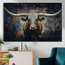 Rustic Longhorn Bull Wall Art Canvas Print – Vintage Western by MyGreatCanvas | Canvas Wall Art Prints | Photo Prints & Wall Decor