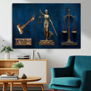 Lady Justice Wall Art Canvas Print – Elegant Gold Legal by MyGreatCanvas | Canvas Wall Art Prints | Photo Prints & Wall Decor