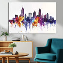 Atlanta Skyline Wall Art Canvas Print – Framed Colorful by MyGreatCanvas | Canvas Wall Art Prints | Photo Prints & Wall Decor