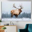 Majestic Elk Snowy Forest Wall Art Canvas Print – Winter by MyGreatCanvas | Canvas Wall Art Prints | Photo Prints & Wall Decor
