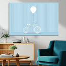 Minimalist Bicycle Balloon Canvas Wall Art – Playful Blue by MyGreatCanvas | Canvas Wall Art Prints | Photo Prints & Wall Decor