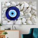 Blue Evil Eye Protection Wall Art Canvas Print – White by MyGreatCanvas | Canvas Wall Art Prints | Photo Prints & Wall Decor