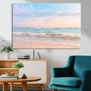 Serene Ocean Waves Wall Art Canvas Print – Pastel Sky Soft by MyGreatCanvas | Canvas Wall Art Prints | Photo Prints & Wall Decor
