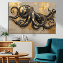 Octopus Black Gold Wall Art Marine Life Ocean Creature by MyGreatCanvas | Canvas Wall Art Prints | Photo Prints & Wall Decor