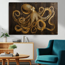 Octopus Wall Art Canvas Print – Wooden Art Sea Creature by MyGreatCanvas | Canvas Wall Art Prints | Photo Prints & Wall Decor