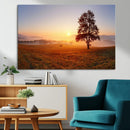 Golden Sunrise Landscape Canvas Wall Art – Framed Misty by MyGreatCanvas | Canvas Wall Art Prints | Photo Prints & Wall Decor