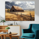 Golden Wheat Field Barn Canvas Print, Rustic Farm Landscape by MyGreatCanvas | Canvas Wall Art Prints | Photo Prints & Wall Decor