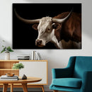 Texas Longhorn Bull Canvas Wall Art, Rustic Western by MyGreatCanvas | Canvas Wall Art Prints | Photo Prints & Wall Decor
