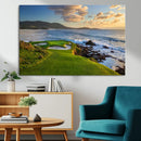 Coastal Golf Course Wall Art Canvas Print – Sunset with by MyGreatCanvas | Canvas Wall Art Prints | Photo Prints & Wall Decor