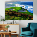 Coastal Golf Course Wall Art Canvas Print – Vibrant Green by MyGreatCanvas | Canvas Wall Art Prints | Photo Prints & Wall Decor