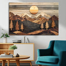 Wooden Mountain Landscape Wall Art Canvas Print, Rustic by MyGreatCanvas | Canvas Wall Art Prints | Photo Prints & Wall Decor
