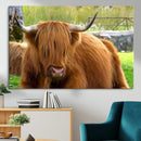 Highland Cow Wall Art Canvas Print, Long Hair Rustic Farm by MyGreatCanvas | Canvas Wall Art Prints | Photo Prints & Wall Decor