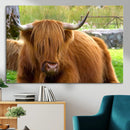 Highland Cow Wall Art, Rustic Farm Animal Canvas Print, Long by MyGreatCanvas | Canvas Wall Art Prints | Photo Prints & Wall Decor