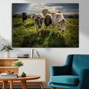 Grazing Cattle Herd Pasture Green Field Livestock Natural by MyGreatCanvas | Canvas Wall Art Prints | Photo Prints & Wall Decor