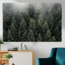 Misty Pine Forest Wall Art Canvas Print, Lush Green Trees by MyGreatCanvas | Canvas Wall Art Prints | Photo Prints & Wall Decor