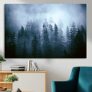 Foggy Evergreen Pines Wall Art Canvas Print, Mist Forest and by MyGreatCanvas | Canvas Wall Art Prints | Photo Prints & Wall Decor