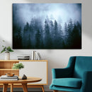 Foggy Evergreen Pines Wall Art – Mist Forest Blue Haze Moody by MyGreatCanvas | Canvas Wall Art Prints | Photo Prints & Wall Decor