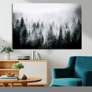 Foggy Pine Forest Canvas Wall Art – Horizontal Black and by MyGreatCanvas | Canvas Wall Art Prints | Photo Prints & Wall Decor