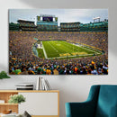 Green Bay Packers Lambeau Field Stadium Wall Art Canvas by MyGreatCanvas | Canvas Wall Art Prints | Photo Prints & Wall Decor