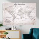Customize Large Push Pin World Map Wall Art Canvas Print – by MyGreatCanvas | Canvas Wall Art Prints | Photo Prints & Wall Decor