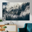 Foggy Pine Forest Wall Art – Framed Black White Nature by MyGreatCanvas | Canvas Wall Art Prints | Photo Prints & Wall Decor