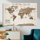 Personalized Push Pin World Map Canvas Print Custom Family by MyGreatCanvas | Canvas Wall Art Prints | Photo Prints & Wall Decor